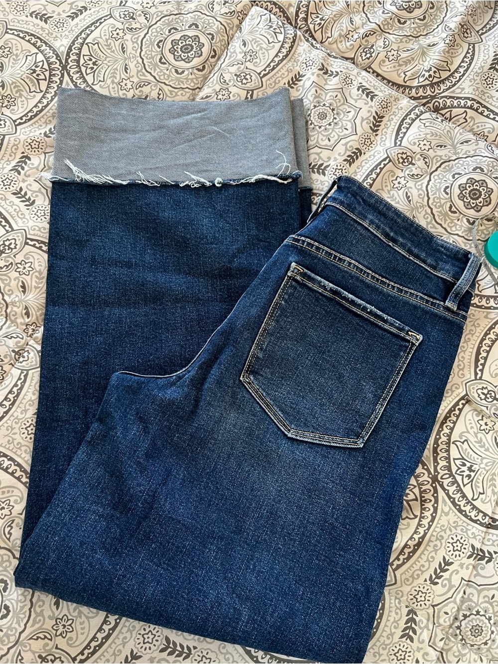 Lovervet Dark  Blue Women’s Jeans with Foldover legs
